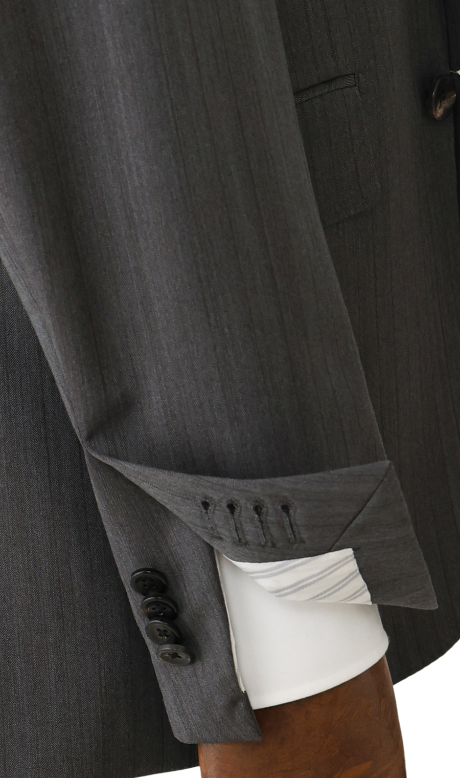 プレミアムスタイリッシュスーツ【Super130’s Wool Cashmere Blend】 グレー 体型:A体(標準型),号数（身長）:4号(165cm)