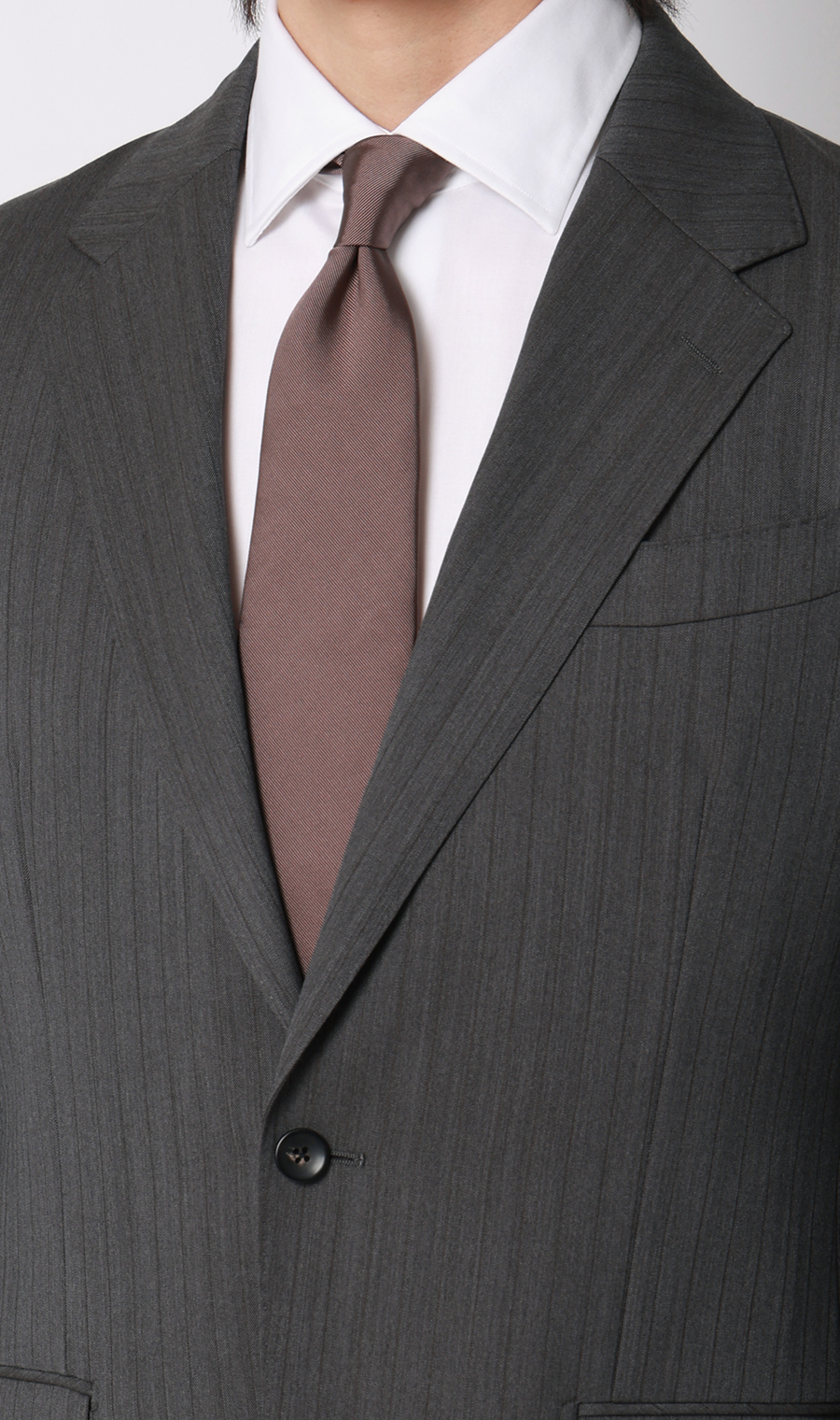 プレミアムスタイリッシュスーツ【Super130’s Wool Cashmere Blend】 グレー 体型:A体(標準型),号数（身長）:4号(165cm)