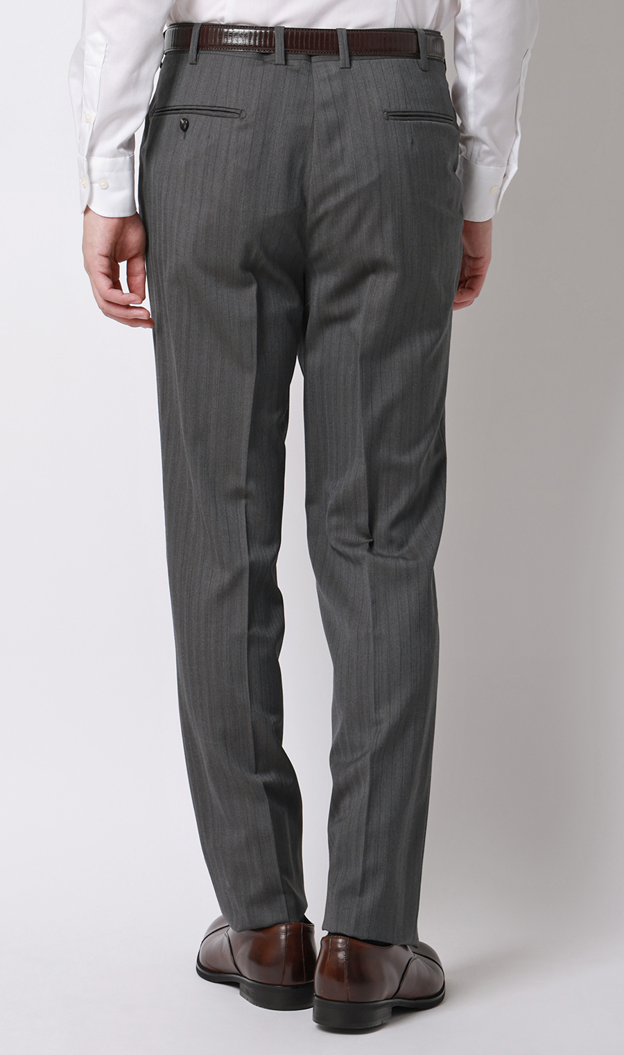 プレミアムスタイリッシュスーツ【Super130’s Wool Cashmere Blend】 グレー 体型:A体(標準型),号数（身長）:4号(165cm)