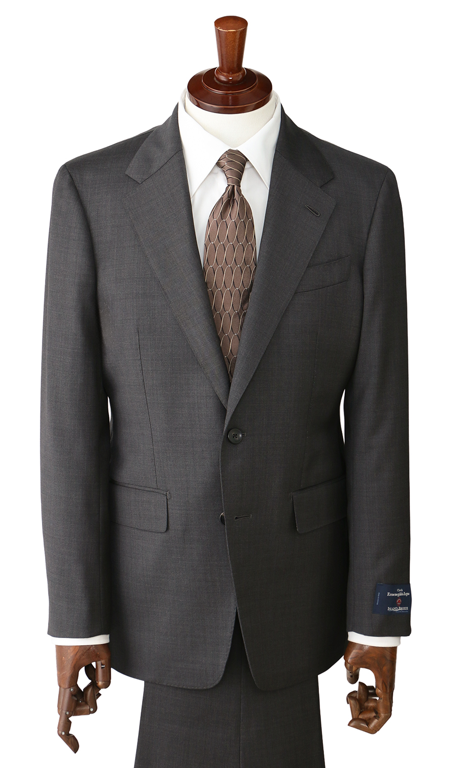 プレミアムスタイリッシュスーツ【Ermenegildo Zegna】 グレー 体型:A体(標準型),号数（身長）:4号(165cm)