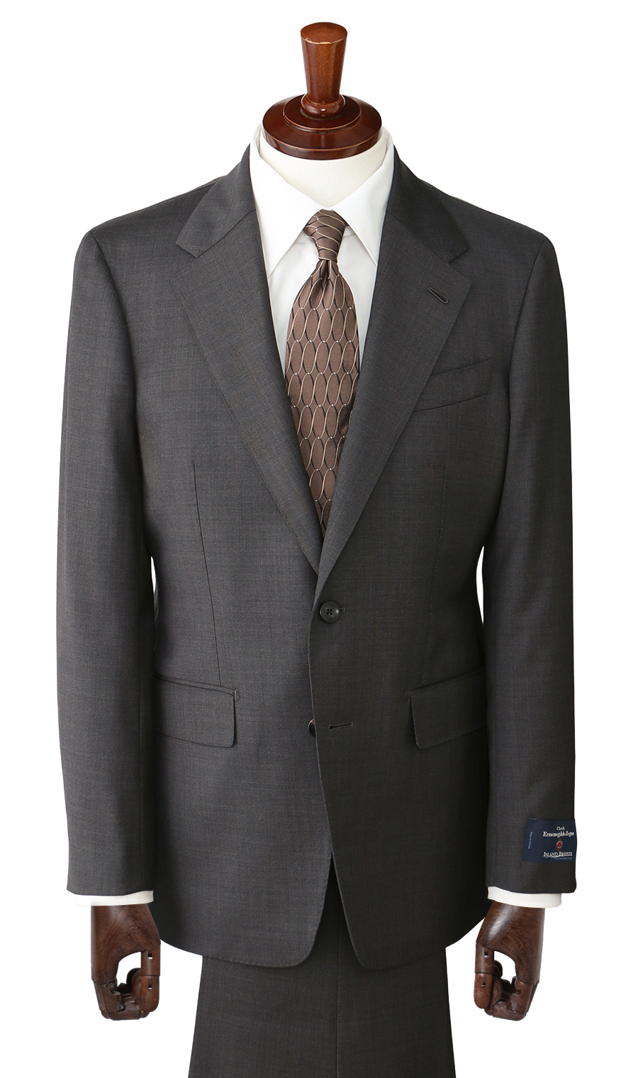 プレミアムスタイリッシュスーツ【Ermenegildo Zegna】 グレー 体型:A体(標準型),号数（身長）:4号(165cm)