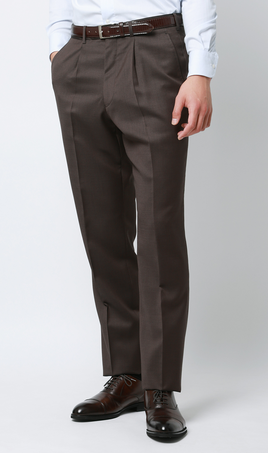 プレミアムスタイリッシュスーツ【Ermenegildo Zegna】 ブラウン 体型:A体(標準型),号数（身長）:5号(170cm)