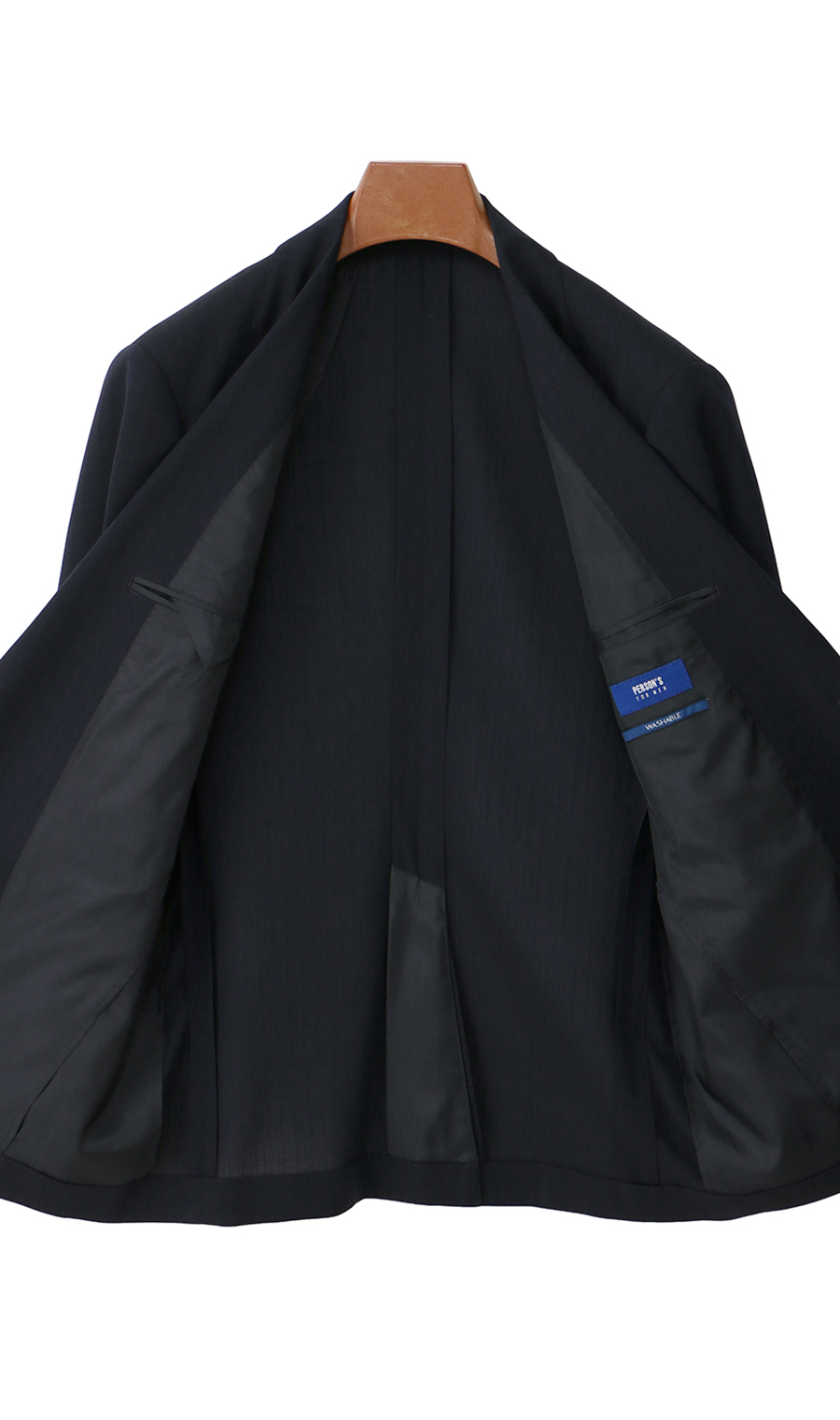 スタイリッシュスーツ【清涼】【ウォッシャブル】【Plastics Smart】 ネイビー 体型:YA体(スリム型),号数（身長）:7号(180cm)