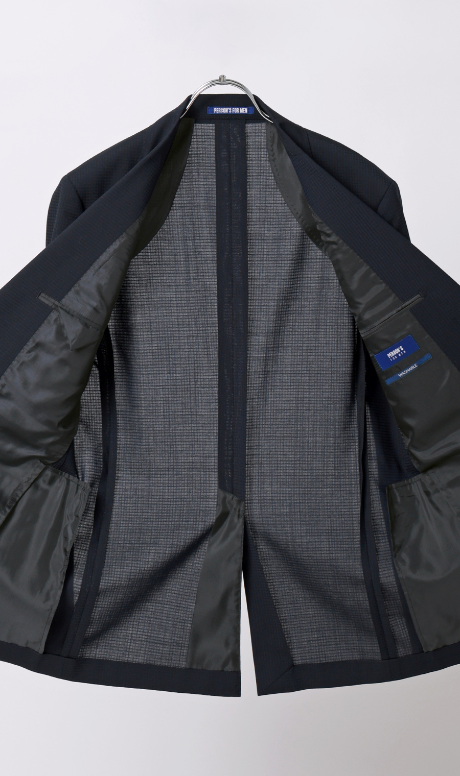 スタイリッシュスーツ【清涼】【ウォッシャブル】 ネイビー 体型:YA体(スリム型),号数（身長）:3号(160cm)