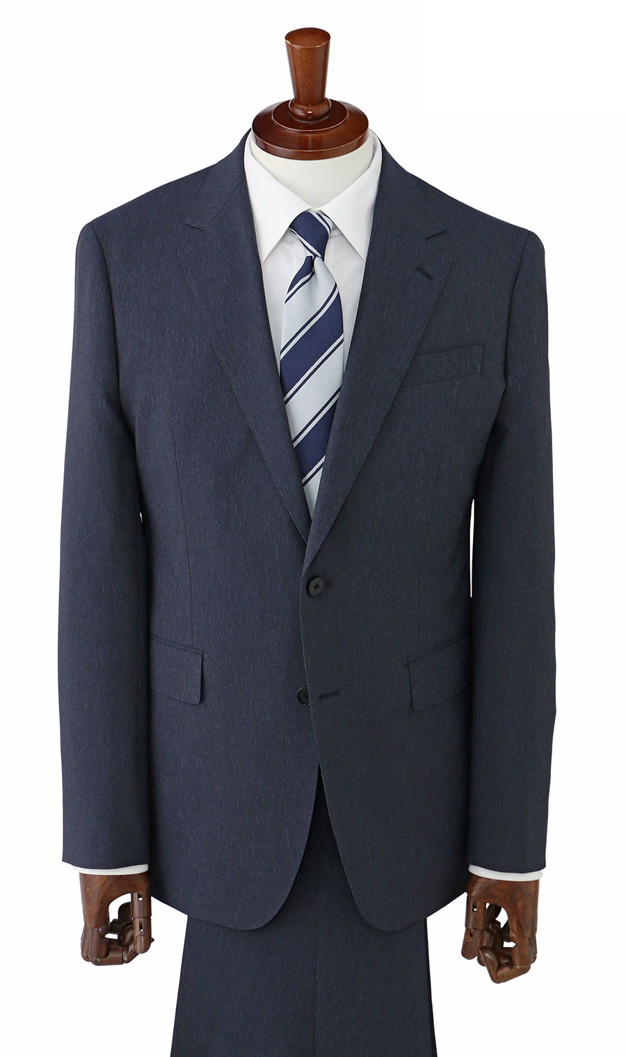 スタイリッシュスーツ【肩くるしくないスーツ】【Plastics Smart】 ネイビー 体型:YA体(スリム型),号数(身長):4号(165cm)