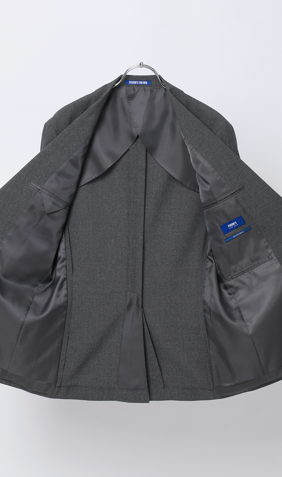 スタイリッシュスーツ【肩くるしくないスーツ】【Plastics Smart】 グレー 体型:YA体(スリム型),号数（身長）:3号(160cm)