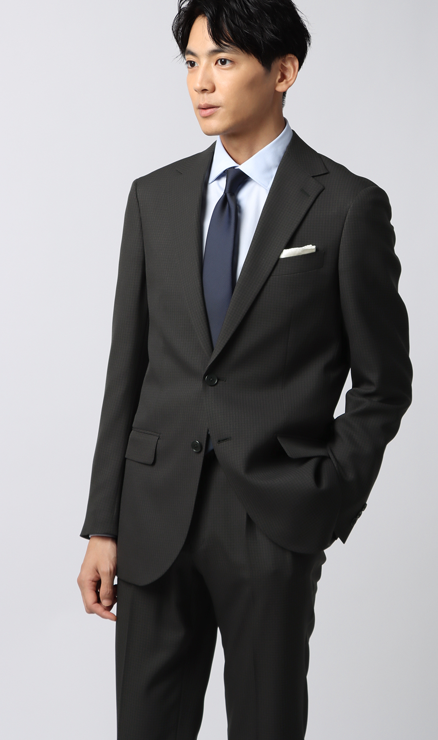 スタイリッシュスーツ【ウォッシャブル】 ブラック 体型:YA体(スリム型),号数（身長）:3号(160cm)