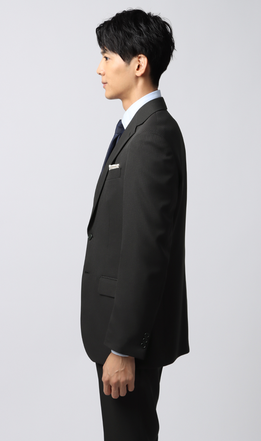 スタイリッシュスーツ【ウォッシャブル】 ブラック 体型:YA体(スリム型),号数（身長）:3号(160cm)