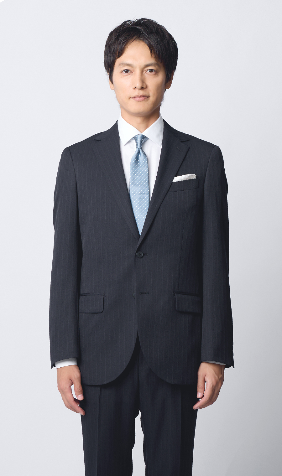 スタイリッシュスーツ【ウォッシャブル】 ネイビー 体型:YA体(スリム型),号数（身長）:3号(160cm)