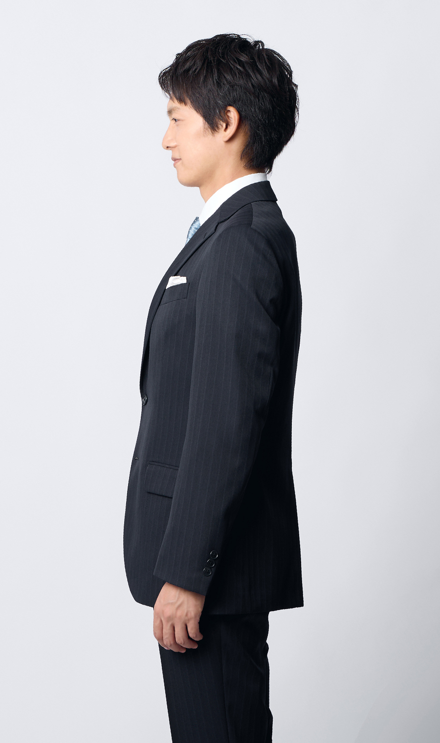 スタイリッシュスーツ【ウォッシャブル】 ネイビー 体型:YA体(スリム型),号数（身長）:3号(160cm)