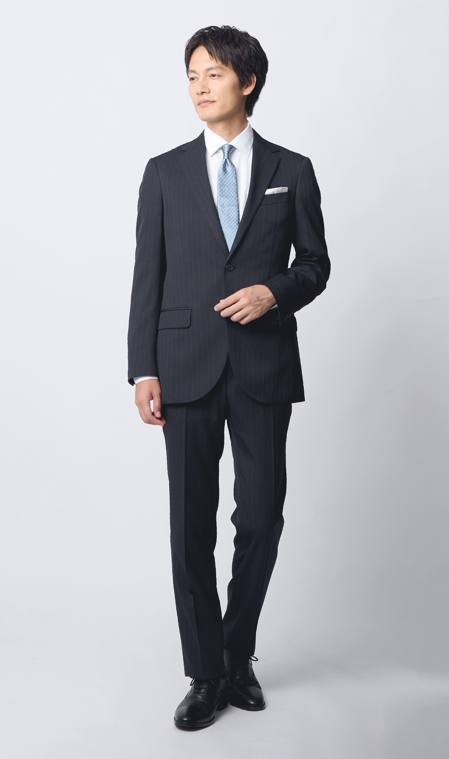 スタイリッシュスーツ【ウォッシャブル】 ネイビー 体型:YA体(スリム型),号数（身長）:3号(160cm)