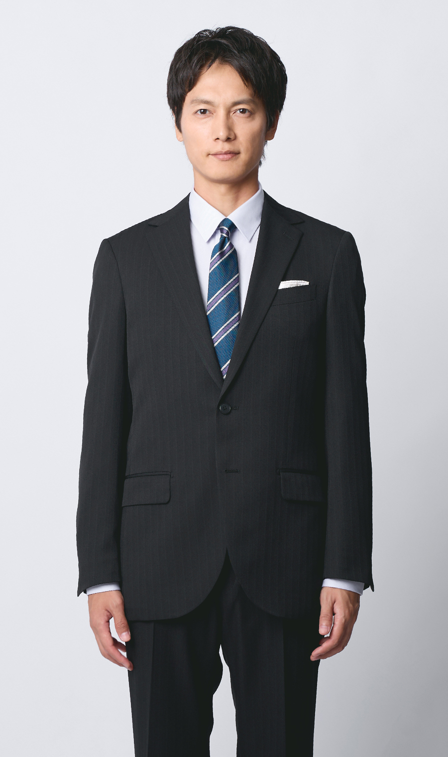 スタイリッシュスーツ【ウォッシャブル】 ブラック 体型:YA体(スリム型),号数（身長）:3号(160cm)