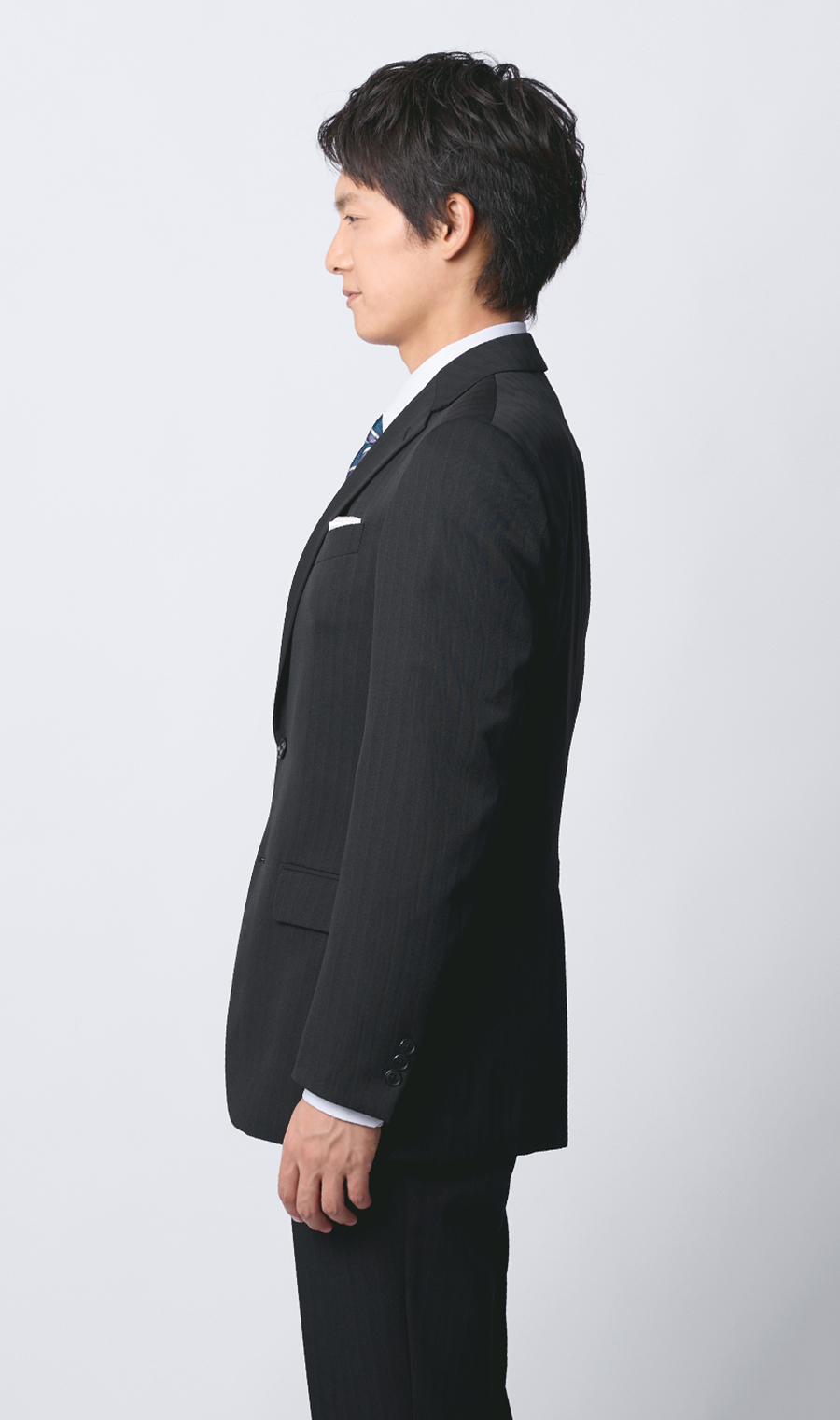 スタイリッシュスーツ【ウォッシャブル】 ブラック 体型:YA体(スリム型),号数（身長）:3号(160cm)