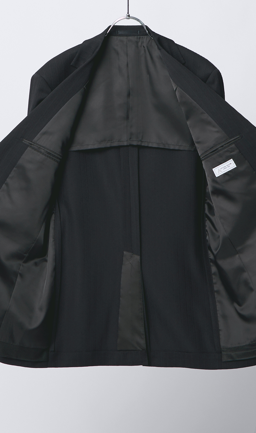 スタイリッシュスーツ【ウォッシャブル】 ブラック 体型:YA体(スリム型),号数（身長）:3号(160cm)