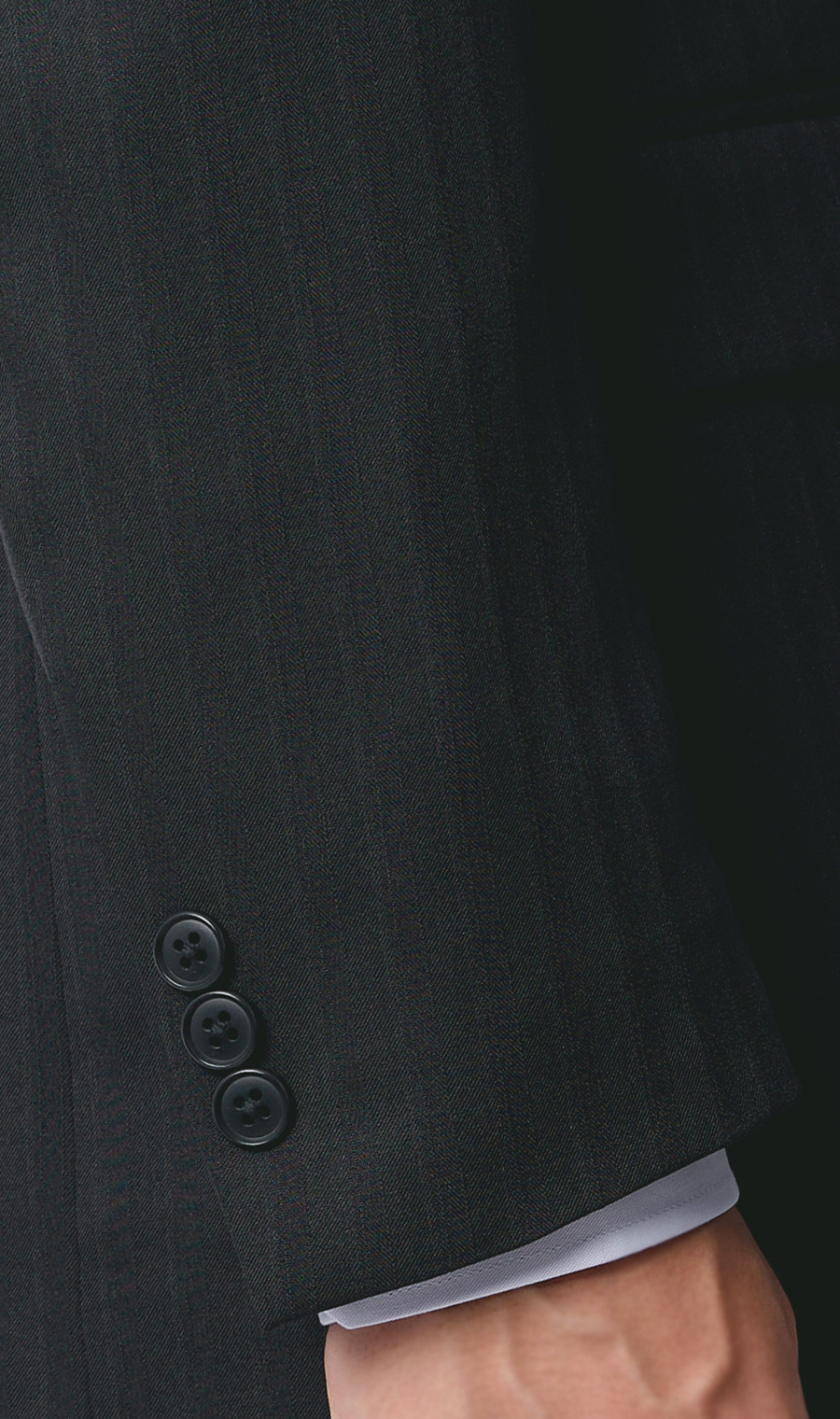 スタイリッシュスーツ【ウォッシャブル】 ブラック 体型:YA体(スリム型),号数（身長）:3号(160cm)