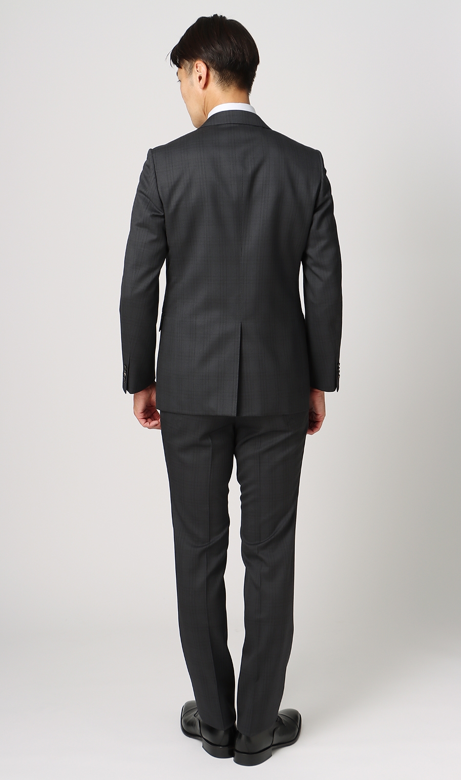 プレミアムスタイリッシュスーツ《ZQメリノウール》 グレー 体型:AB体(がっちり型),号数（身長）:7号(180cm)
