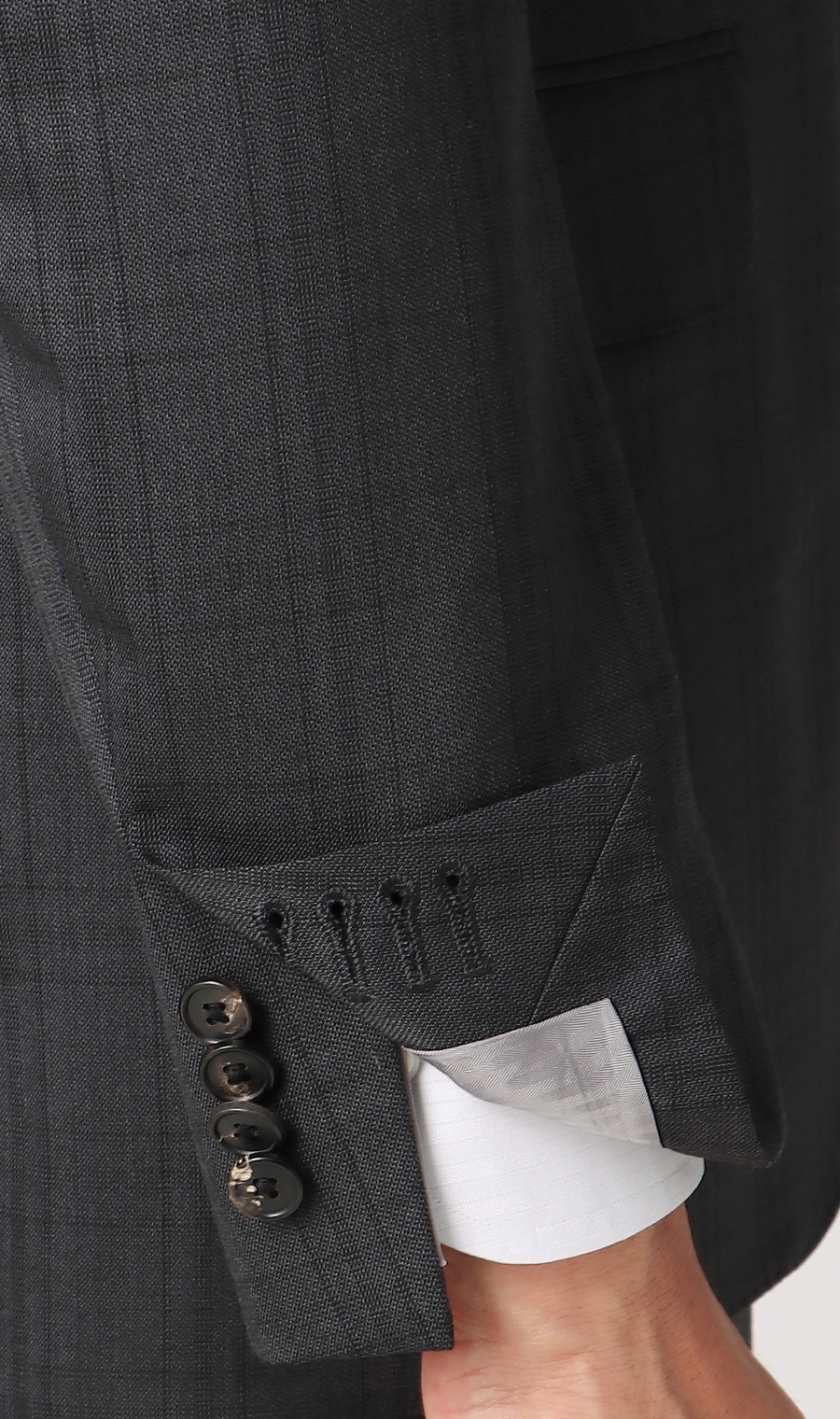 プレミアムスタイリッシュスーツ《ZQメリノウール》 グレー 体型:AB体(がっちり型),号数（身長）:7号(180cm)