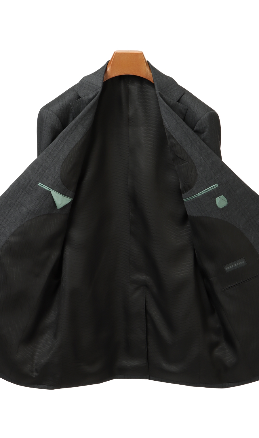 プレミアムスタイリッシュスーツ《ZQメリノウール》 グレー 体型:AB体(がっちり型),号数（身長）:7号(180cm)