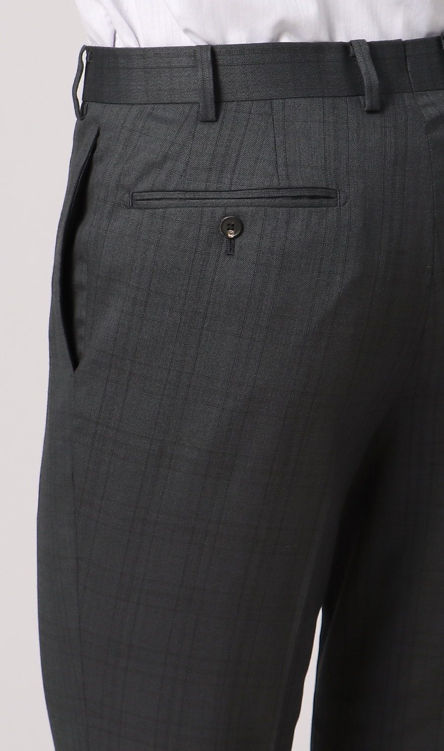 プレミアムスタイリッシュスーツ《ZQメリノウール》 グレー 体型:AB体(がっちり型),号数（身長）:7号(180cm)