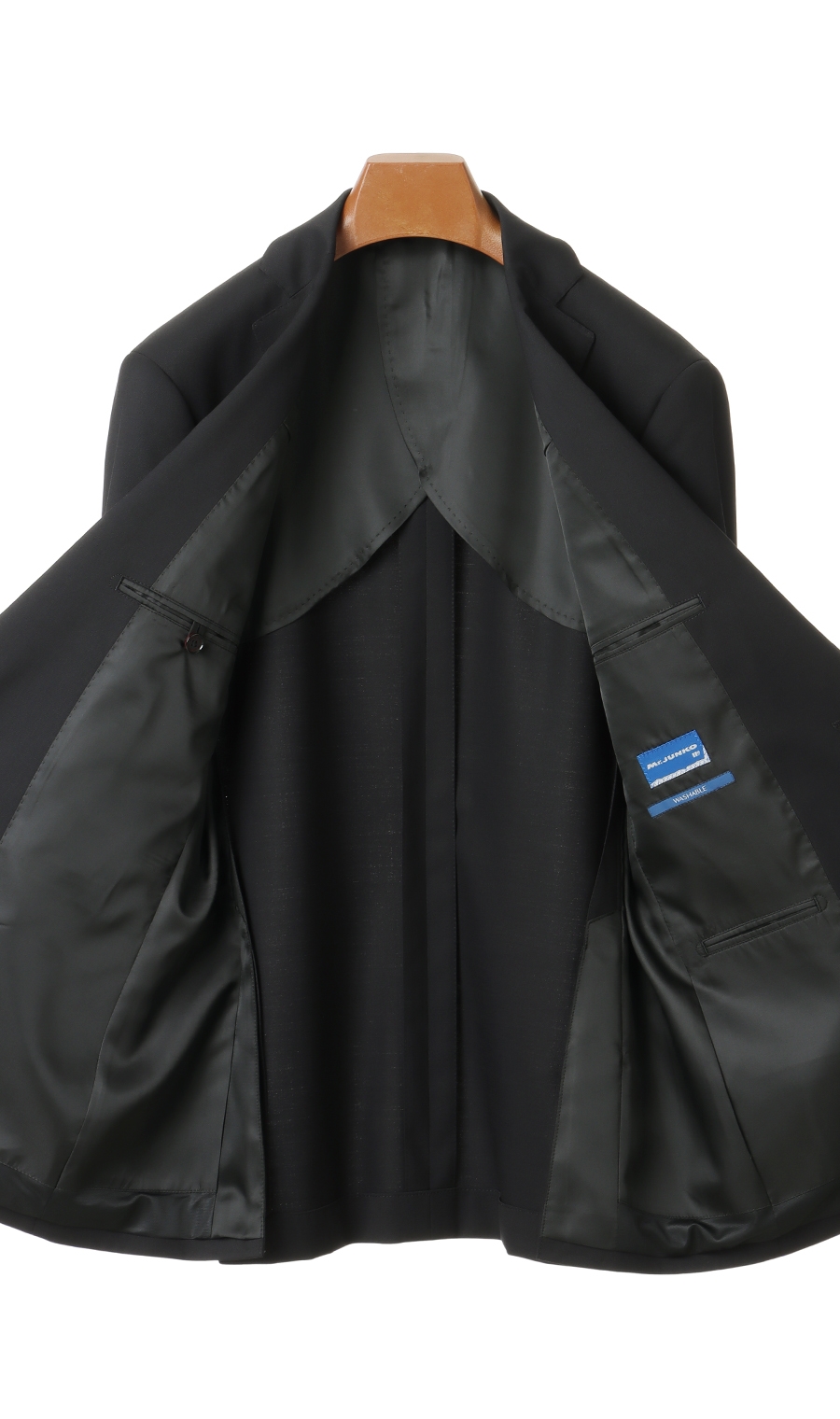 スタイリッシュスーツ《黒無地》《就活》 ブラック 体型:K体(大きいサイズ),号数（身長）:7号(180cm)