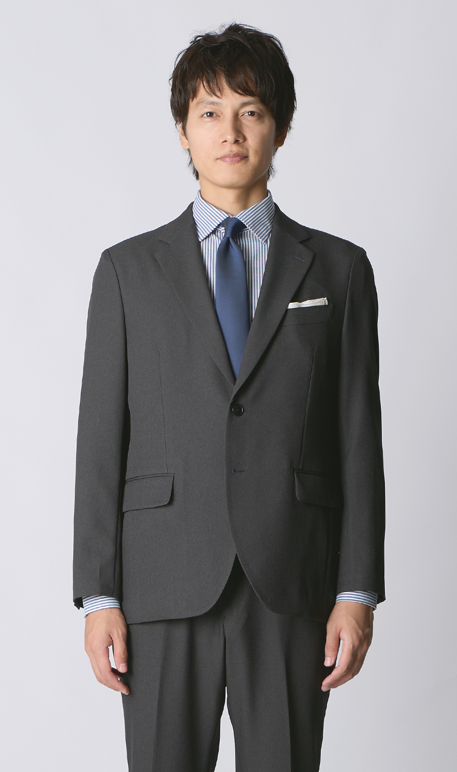 【みんなのスーツ】スタイリッシュスーツ チャコール SS
