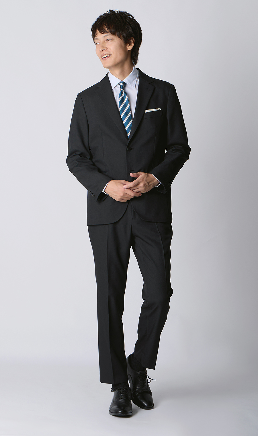 【みんなのスーツ】スタイリッシュスーツ ブラック SS