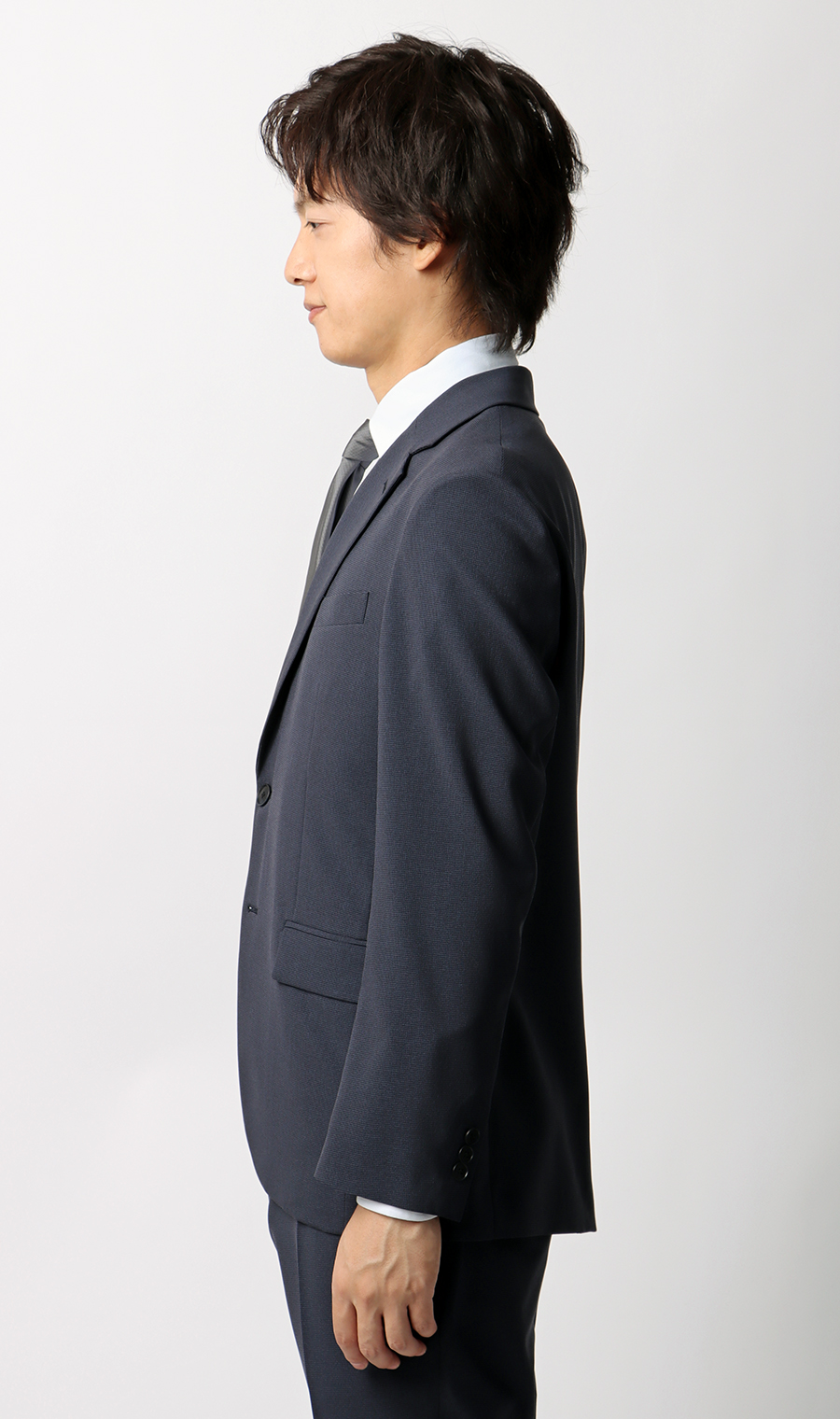 【みんなのスーツ】スタイリッシュスーツ ネイビー S