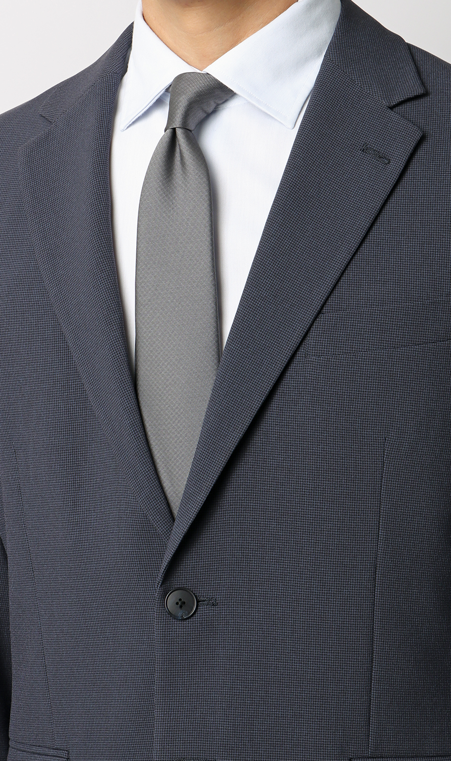 【みんなのスーツ】スタイリッシュスーツ【裾上げ済み】 ネイビー Wide 3L