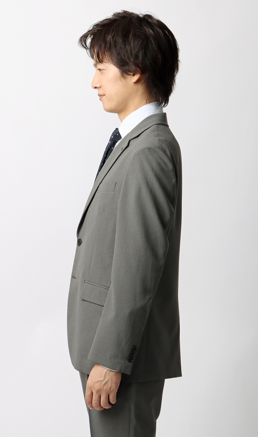 【みんなのスーツ】スタイリッシュスーツ グレー SS
