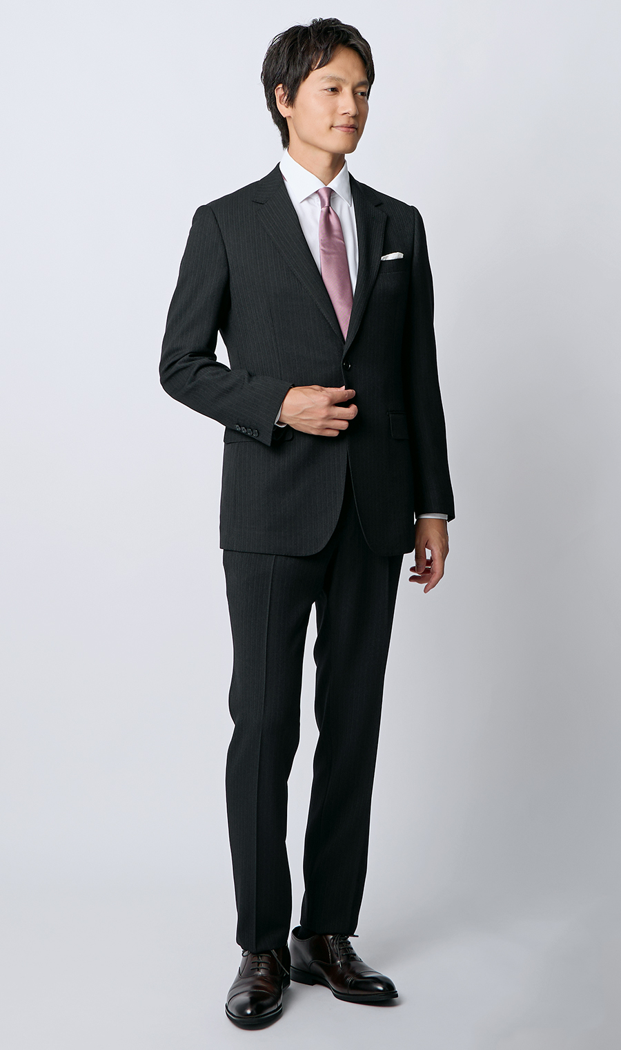 スタイリッシュスーツ【肩くるしくないスーツ】【Plastics Smart】 ブラック 体型:YA体(スリム型),号数（身長）:3号(160cm)