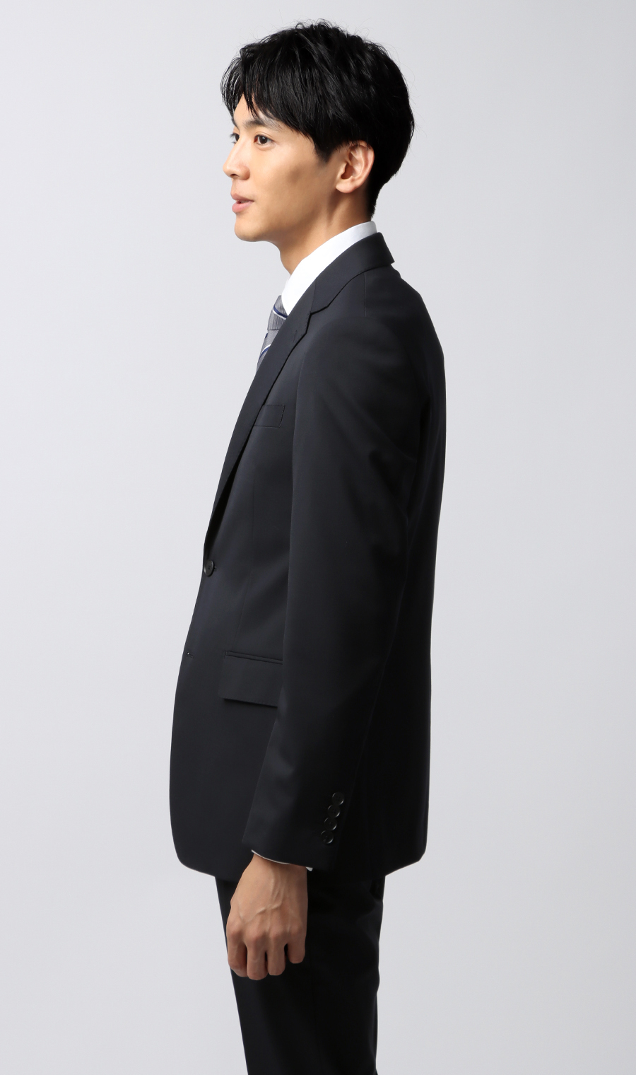 スタイリッシュスーツ【就活】【Plastics Smart】 ネイビー 体型:YA体(スリム型),号数（身長）:3号(160cm)