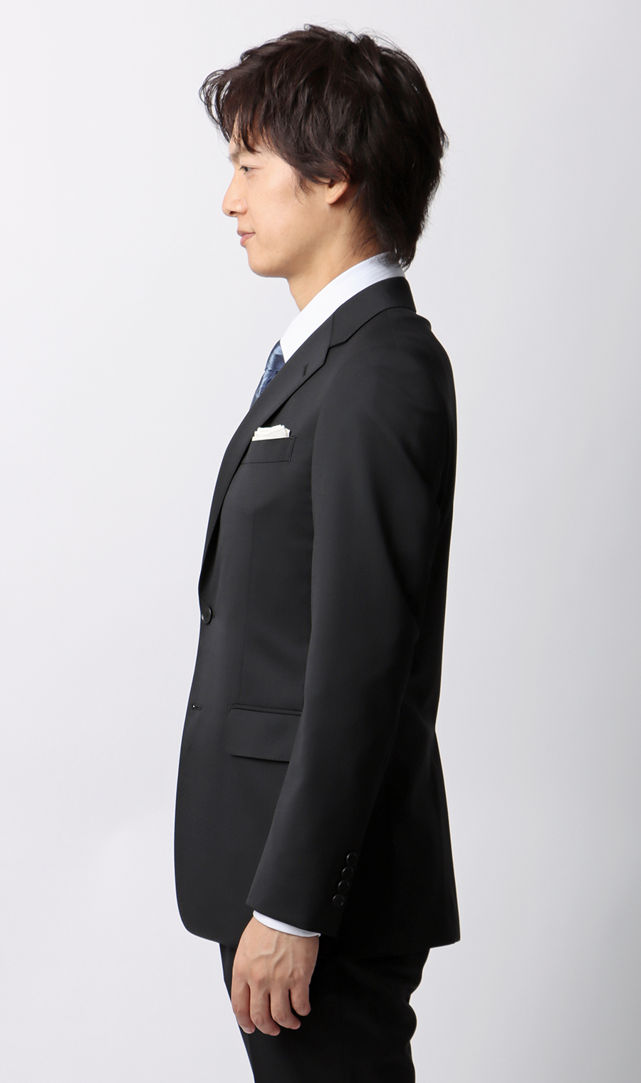 スタイリッシュスーツ【就活】【Plastics Smart】 ブラック 体型:YA体(スリム型),号数（身長）:3号(160cm)