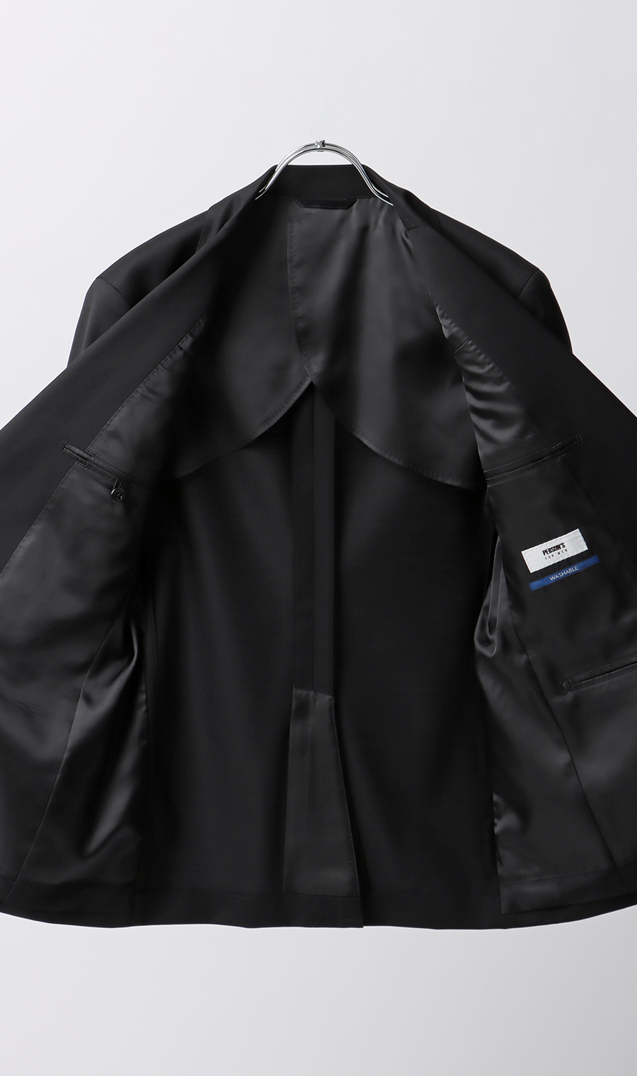 スタイリッシュスーツ【就活】【Plastics Smart】 ブラック 体型:YA体(スリム型),号数（身長）:3号(160cm)