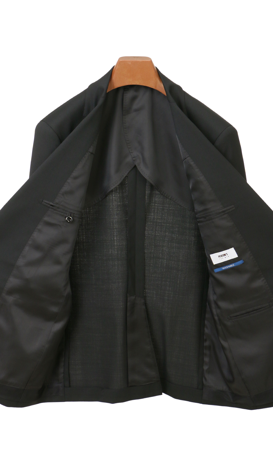 スタイリッシュスーツ【就活】【Plastics Smart】 ブラック 体型:YA体(スリム型),号数(身長):3号(160cm)