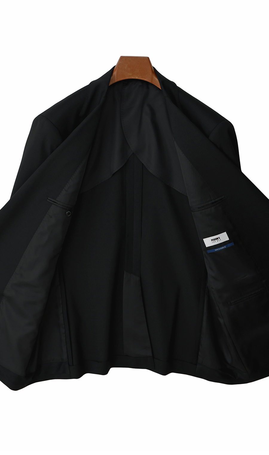 スタイリッシュスーツ【キング＆トール】【就活】【Plastics Smart】 ブラック 体型:E体(大きいサイズ),号数（身長）:4号(165cm)