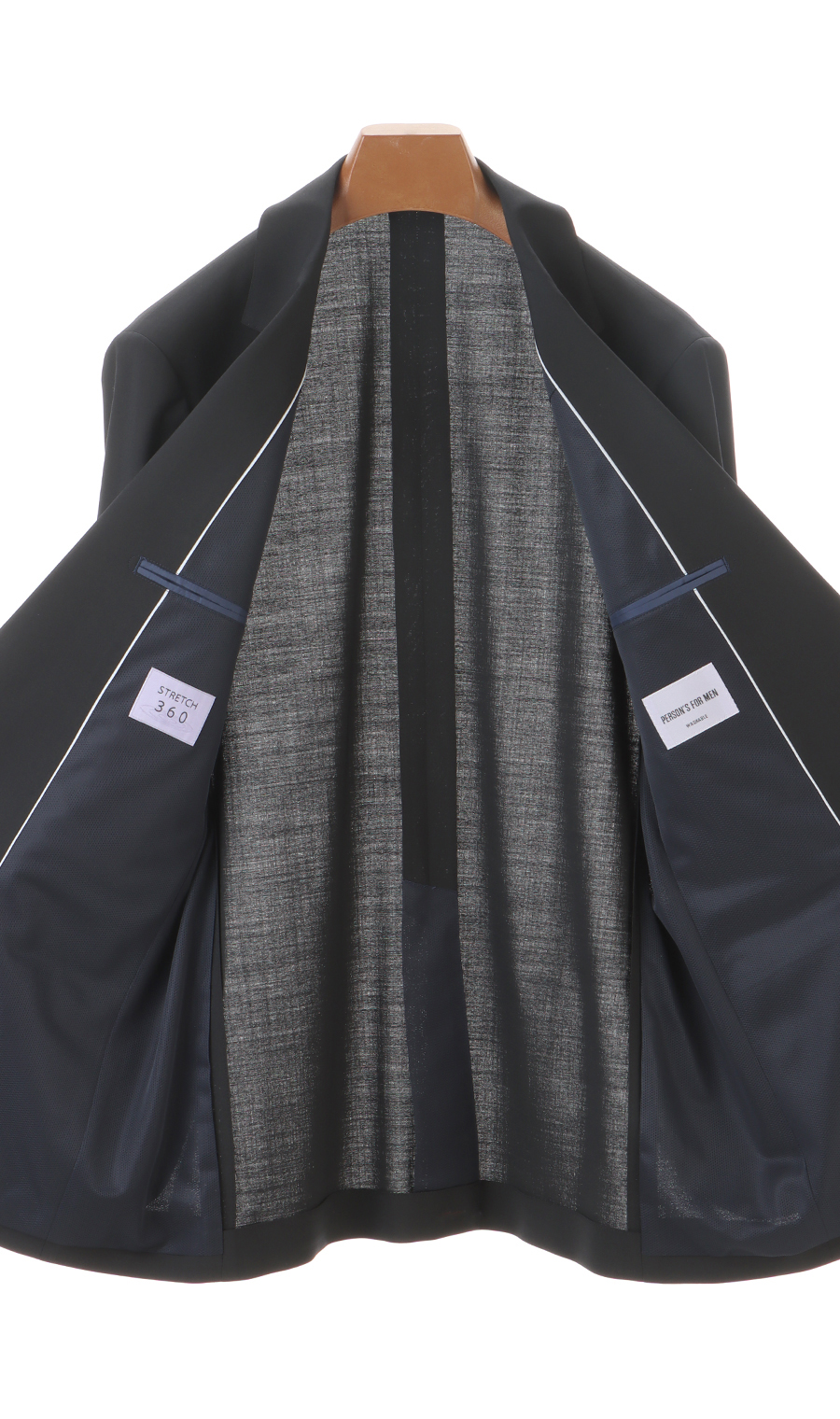 【週替わりセール_メンズ】スタイリッシュスーツ【＃すごスーツ】【清涼】【Plastics Smart】 ネイビー系 体型:YA体(スリム型),号数（身長）:3号(160cm)