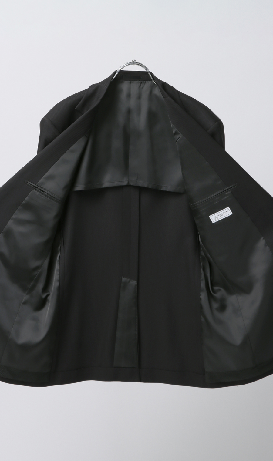 スタイリッシュスーツ【ウォッシャブル】 ブラック 体型:YA体(スリム型),号数（身長）:4号(165cm)