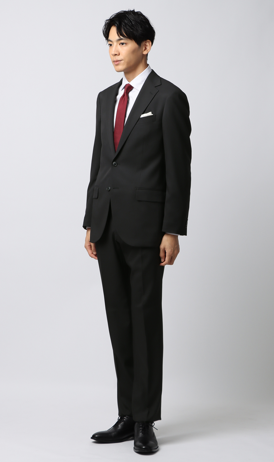スタイリッシュスーツ【ウォッシャブル】 ブラック 体型:YA体(スリム型),号数（身長）:4号(165cm)