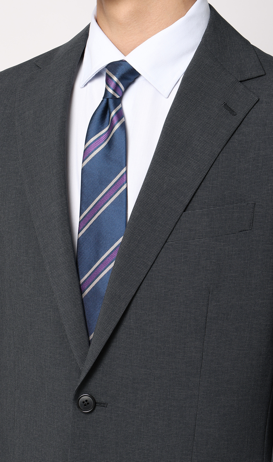 スタイリッシュスーツ【ウォッシャブル】 チャコール 体型:YA体(スリム型),号数（身長）:4号(165cm)