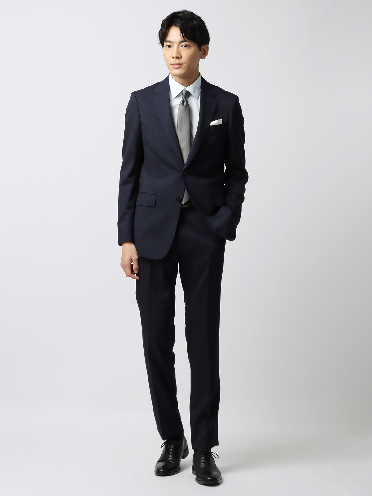 スタイリッシュスーツ【Plastics Smart】 ネイビー 体型:YA体(スリム型),号数（身長）:3号(160cm)