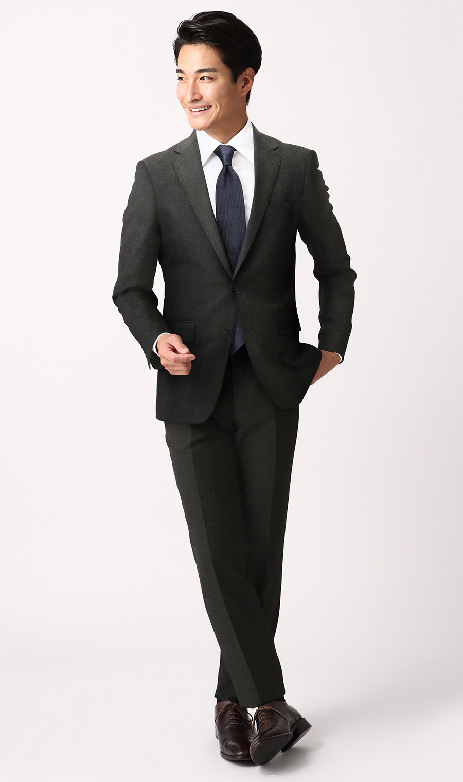 スタイリッシュスーツ《NANOTEX FABRIC》 グレー 体型:YA体(スリム型),号数（身長）:3号(160cm)