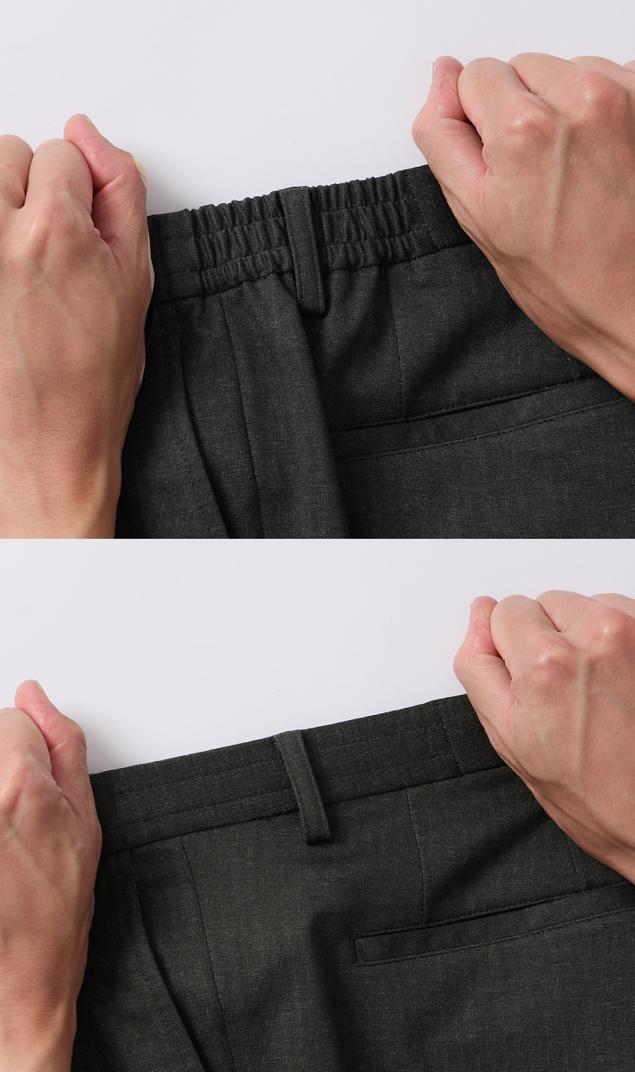 ゼロプレッシャーテーラー【シングル2ボタンスーツ】【裾上げ済み】 チャコール 体型:A体(標準型),号数（身長）:4号(165cm)