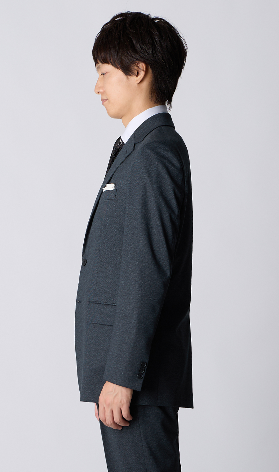 ゼロプレッシャーテーラー【シングル2ボタンスーツ】【裾上げ済み】 ネイビー 体型:A体(標準型),号数（身長）:4号(165cm)
