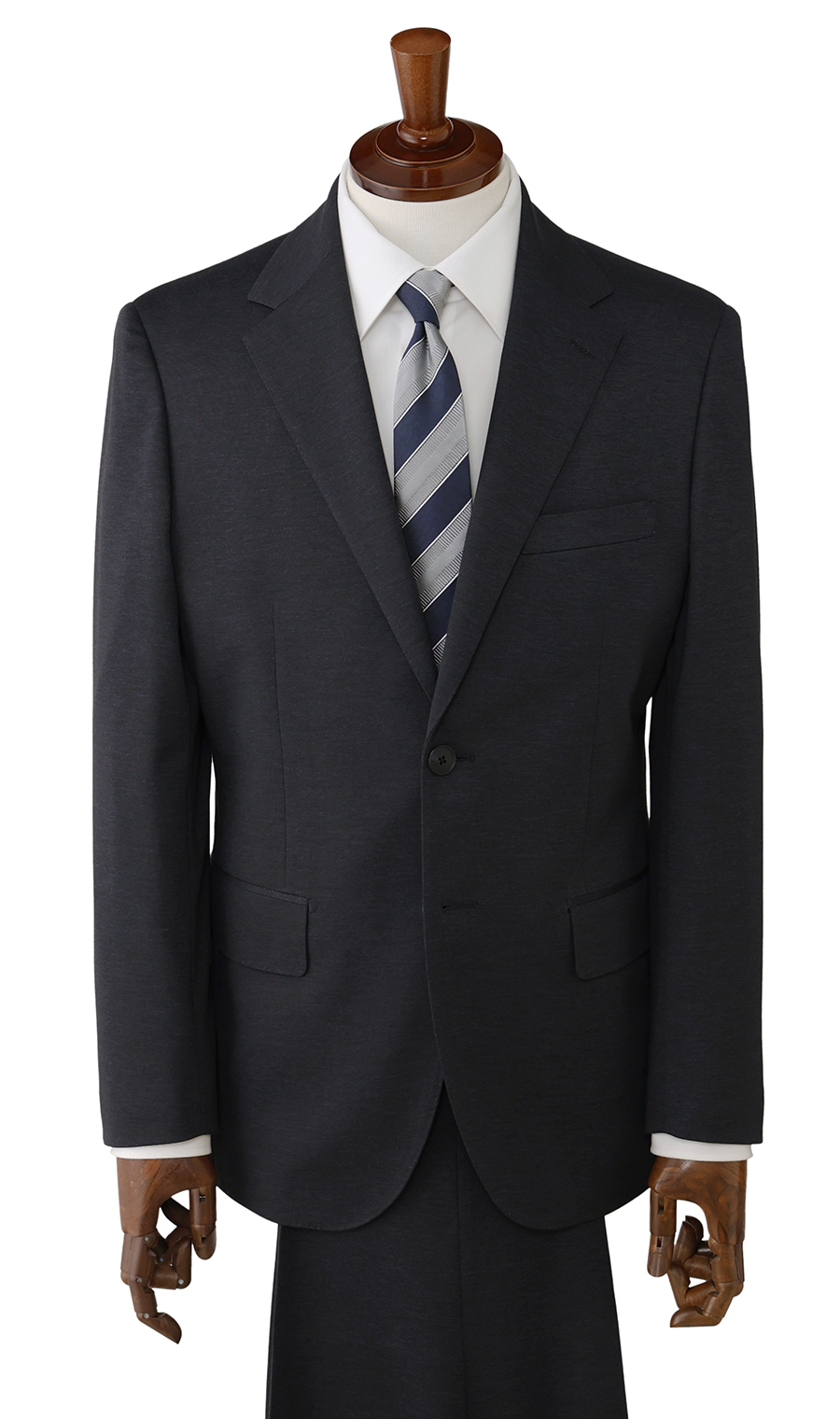 ゼロプレッシャーテーラー【シングル2ボタンスーツ】【裾上げ済み】 ネイビー 体型:BE体(ゆったり型),号数(身長):7号(180cm)