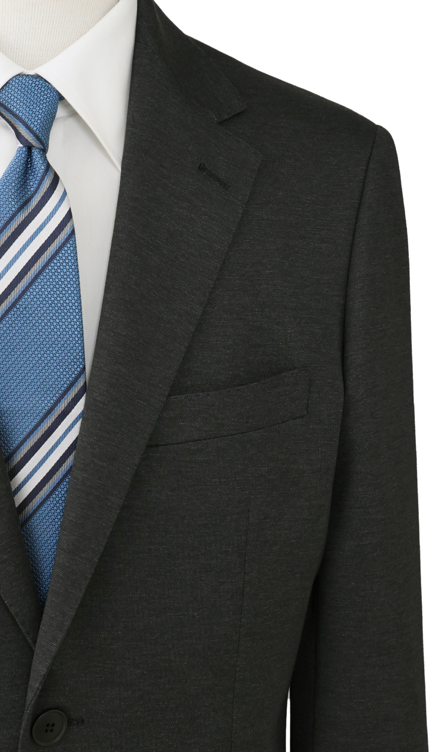 ゼロプレッシャーテーラー【シングル2ボタンスーツ】【裾上げ済み】 チャコール 体型:A体(標準型),号数（身長）:4号(165cm)