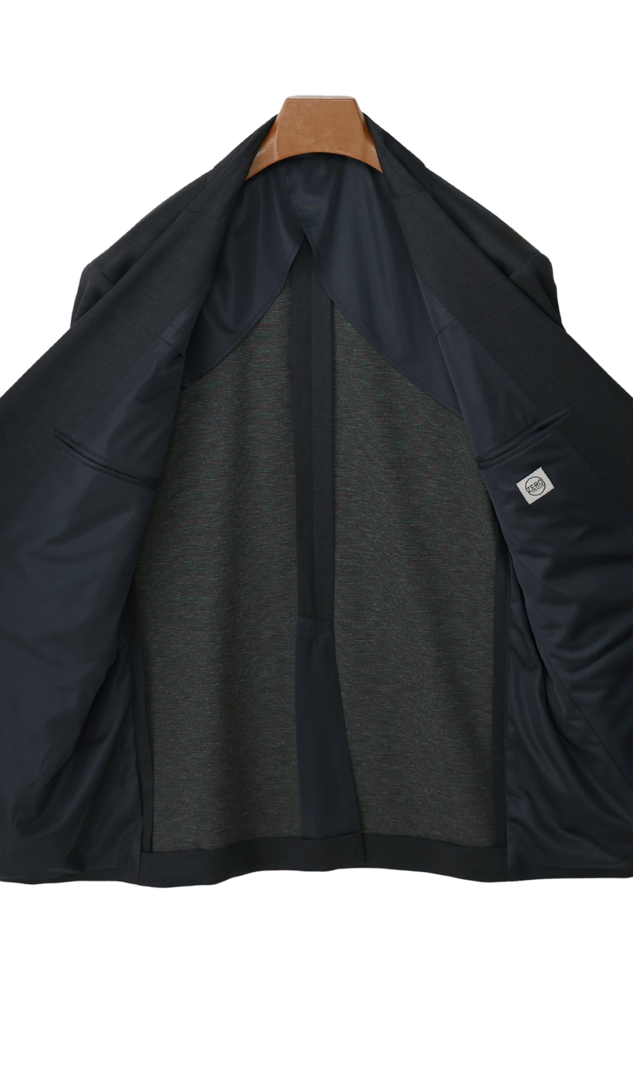 ゼロプレッシャーテーラー【キング&トール】【シングル2ボタンスーツ】【裾上げ済み】 ネイビー 体型:E体(大きいサイズ),号数(身長):4号(165cm)