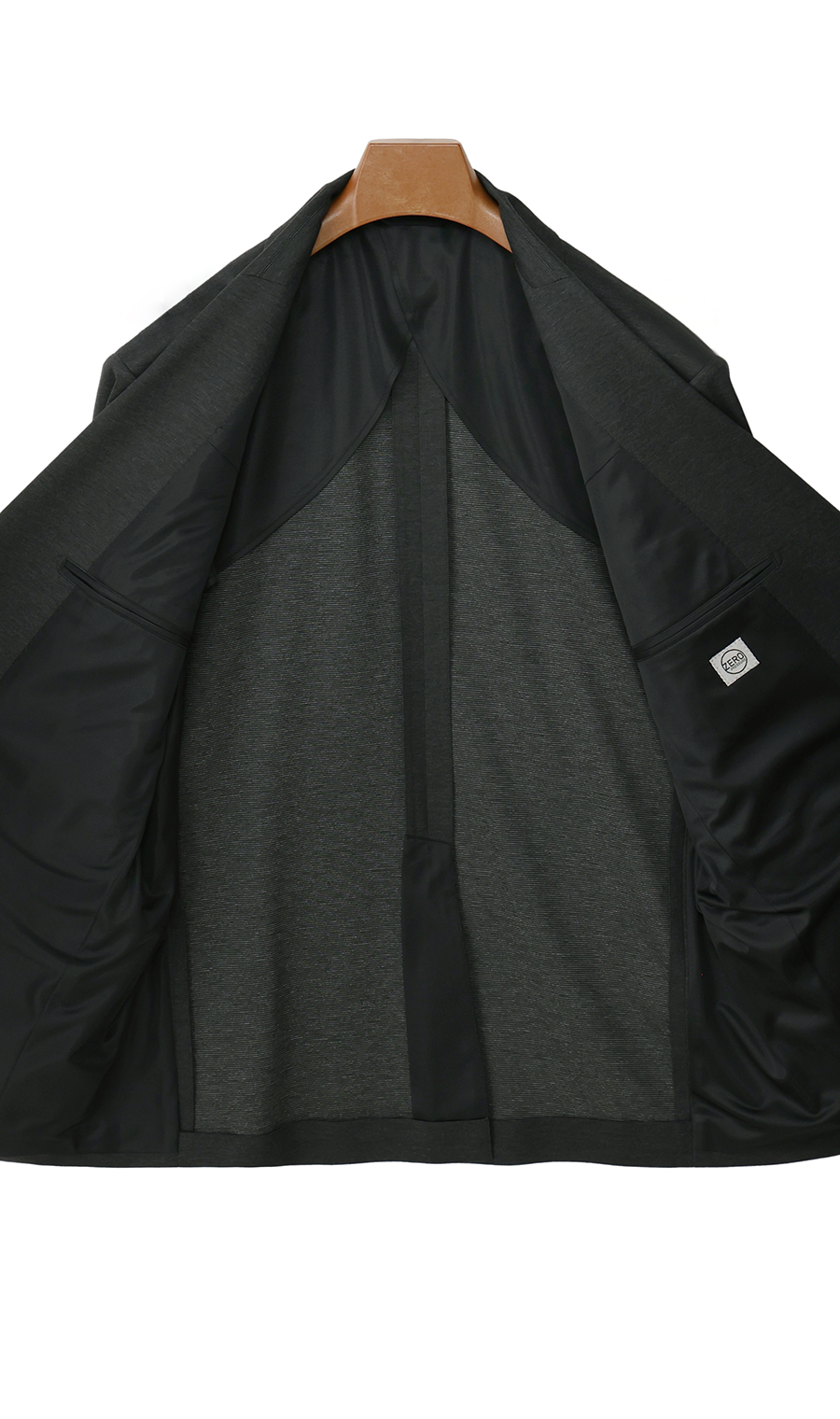 ゼロプレッシャーテーラー【キング＆トール】【シングル2ボタンスーツ】【裾上げ済み】 チャコール 体型:E体(大きいサイズ),号数（身長）:4号(165cm)