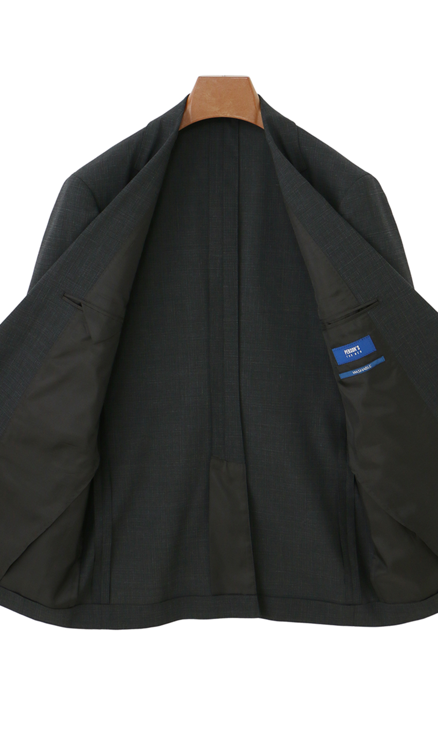 スタイリッシュスーツ【涼】【ツーパンツ】【Plastics Smart】 チャコール 体型:YA体(スリム型),号数（身長）:3号(160cm)