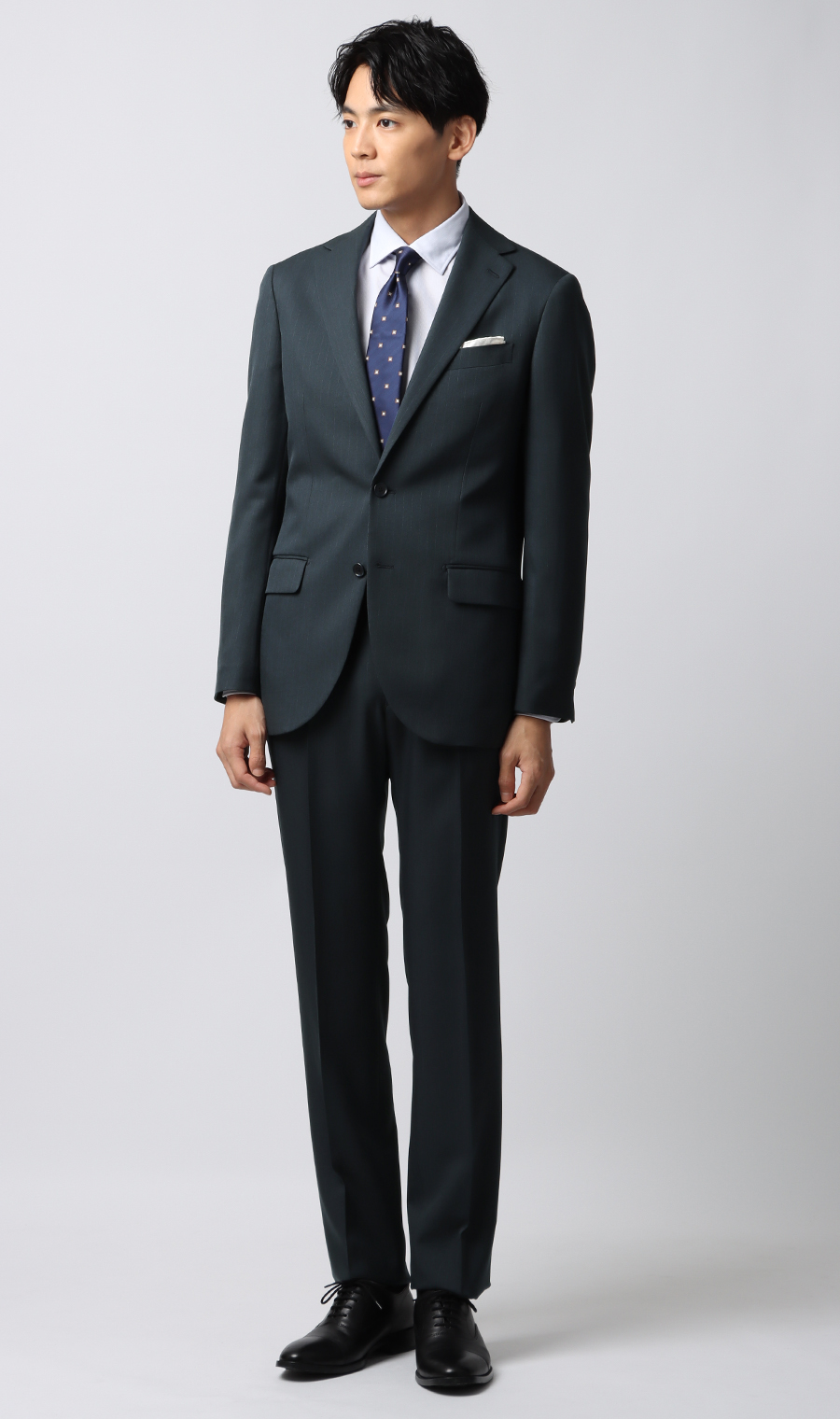 スタイリッシュスーツ【ツーパンツ】【ウォッシャブル】 ネイビー 体型:YA体(スリム型),号数（身長）:3号(160cm)