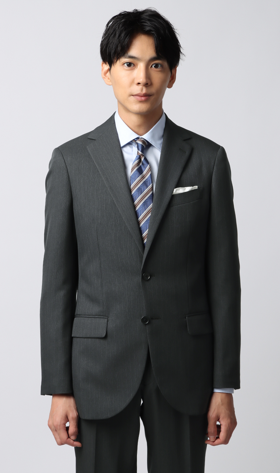 「新品未使用」青山FULL MARKグレー スーツ パンツ2本付き 新品未使用」青山FULL MARKグレー スーツ パンツ2本付き 楽天